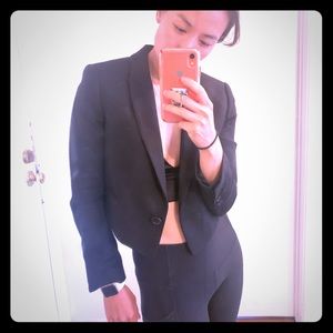 Cropped Black Blazer